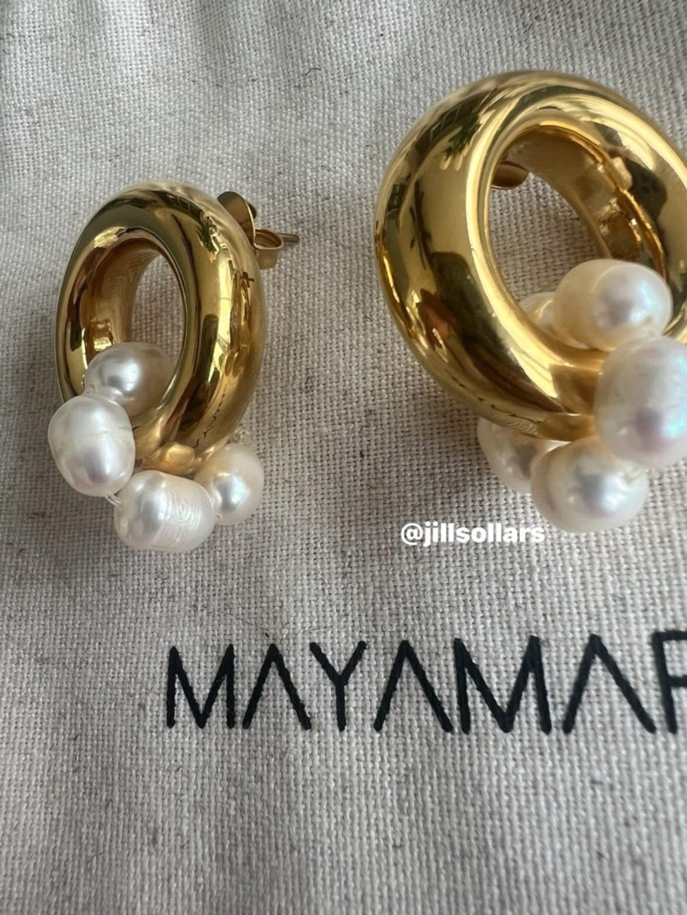 Mayamar 24K Gold Dipped Freshwater Pearl Statement
Hoop Earrings Quiet Luxury